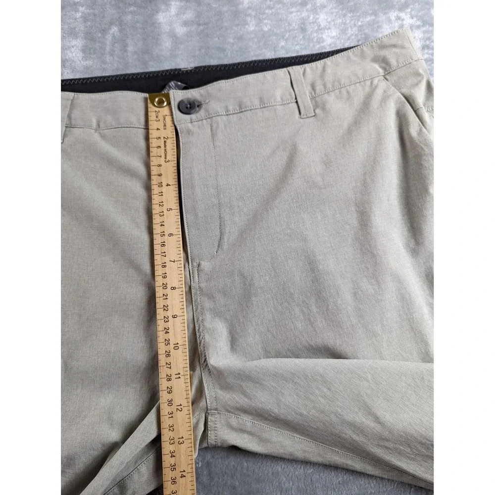 Vuori Aim Pants Men 38x30 Light Gray Stretch Slim Chino Trouser Performance V431